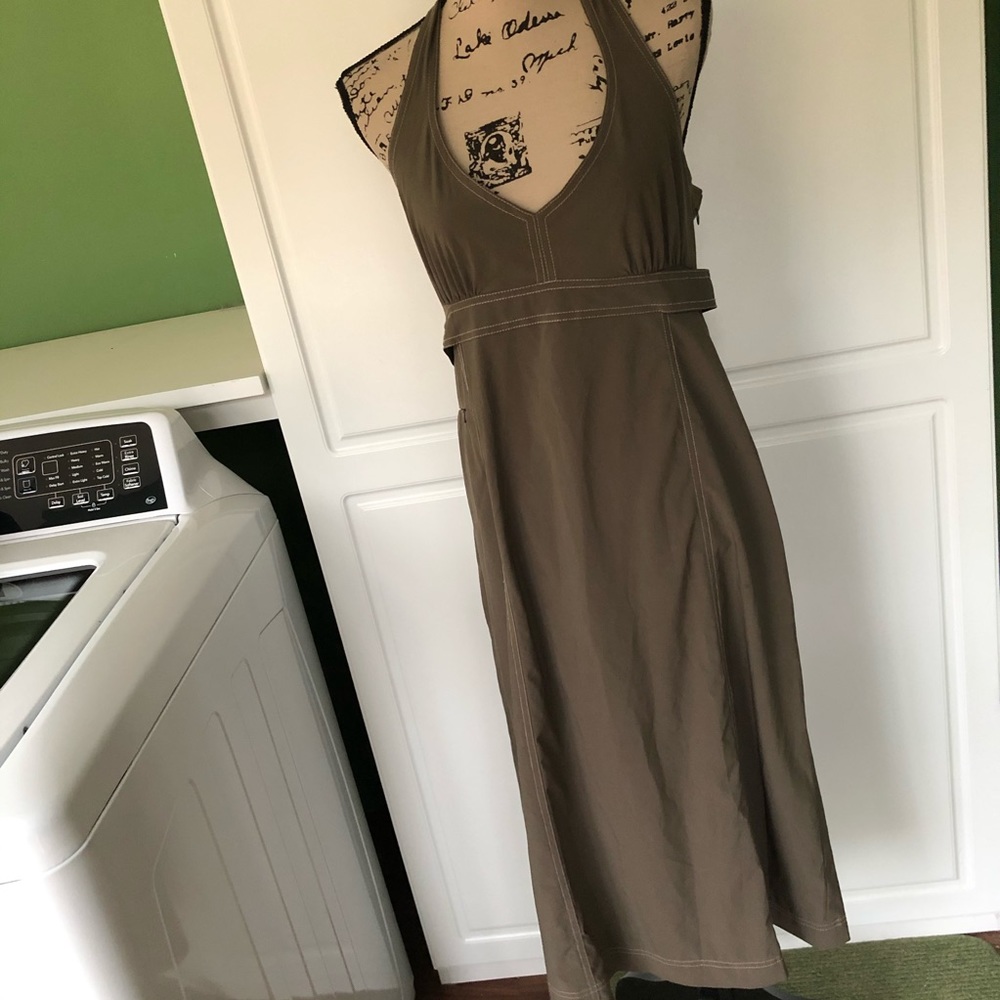 💚Athleta brown halter dress